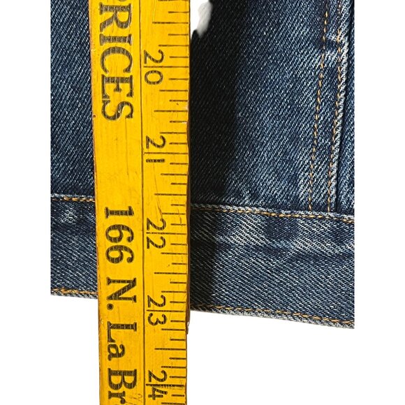 Orbit X Women's Size 12/14 Denim Vest Button-up Dragon Embroidery 100% Cotton - Picture 14 of 16